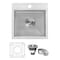 Ruvati 15"x15" Drop-in Topmount Bar Prep Sink 16 Gauge SS Single Bowl RVH8115 - alternate 1